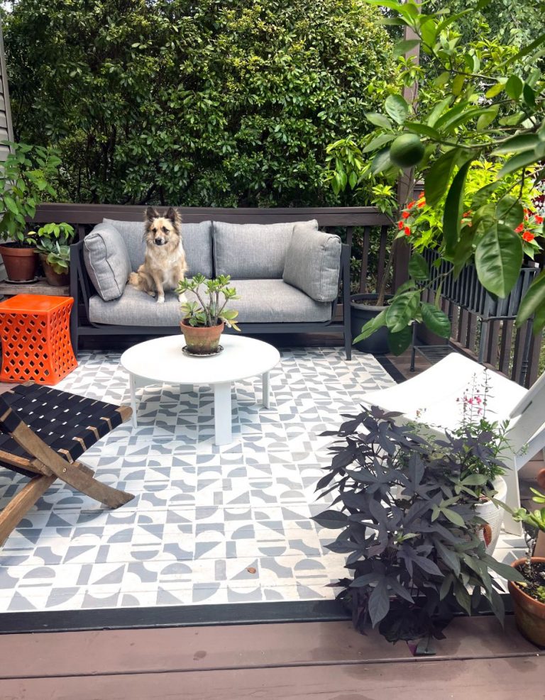 How to Paint an Outdoor Rug (That's Cheap and Durable!)